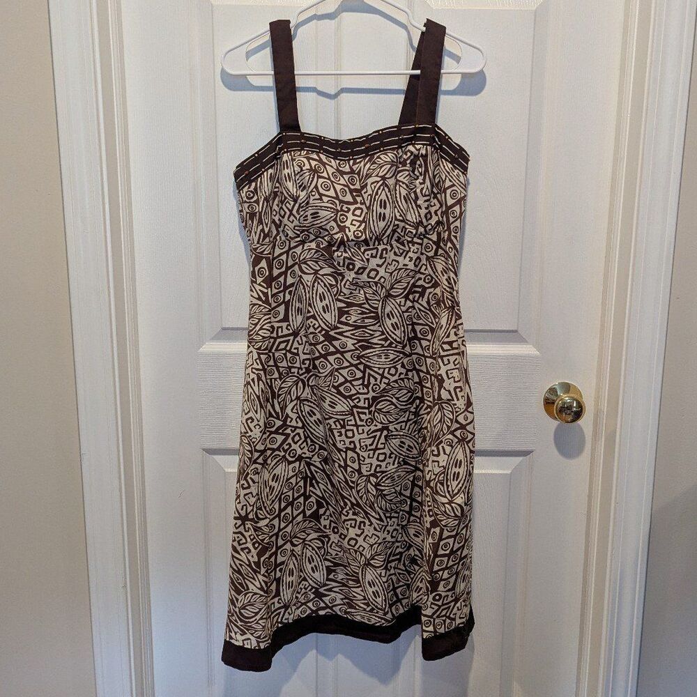 R & K Originals Size 12 Brown Print Dress